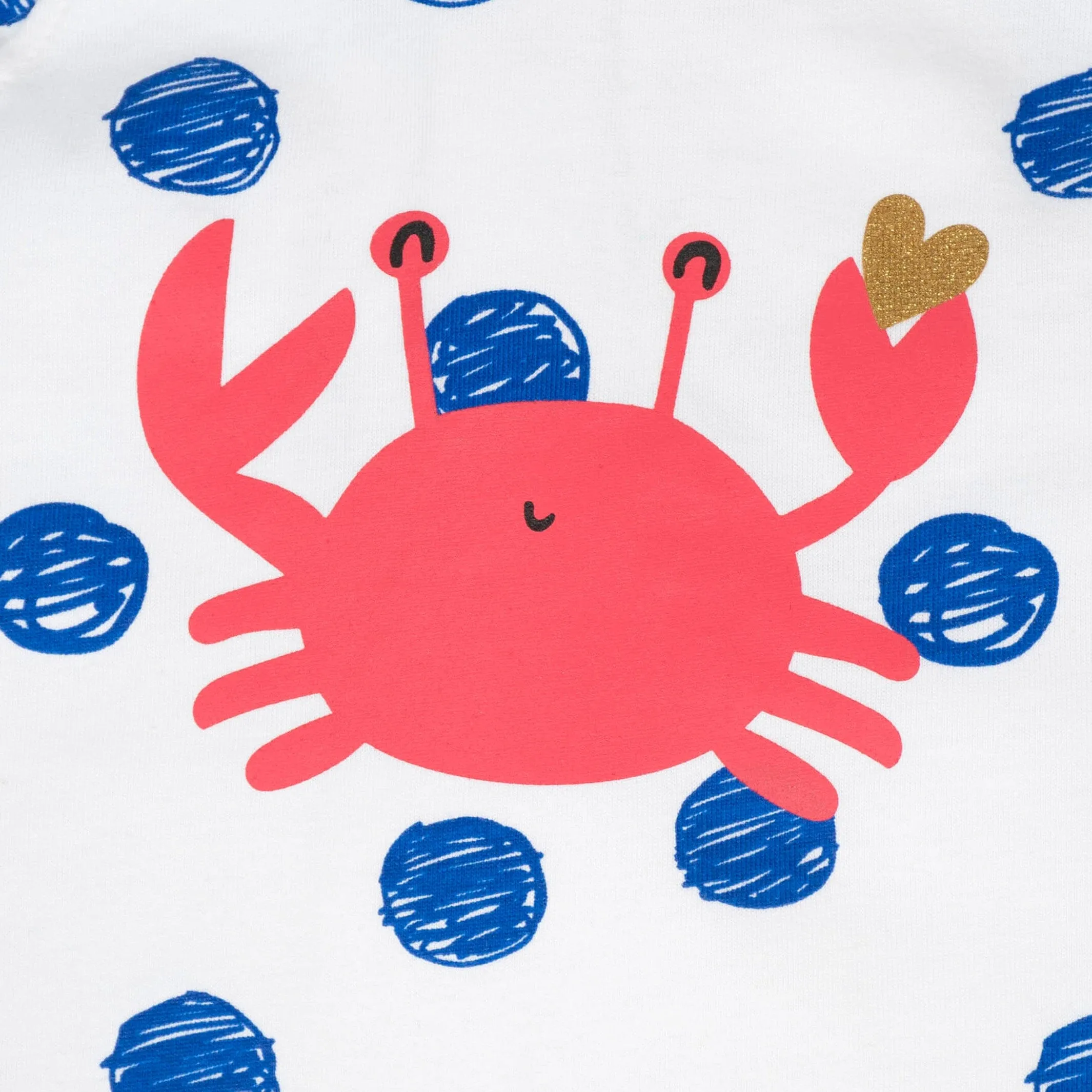 2-Pack Baby Girls Crab Rompers