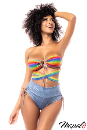 2Pc. Set Rainbow Denim