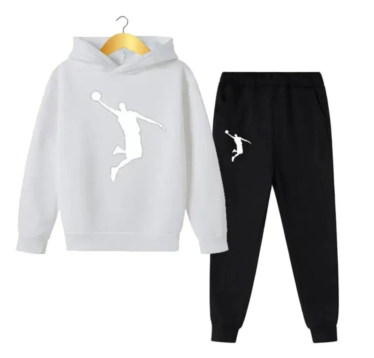 2Pcs Hoodie Pants Sports Suits 4-13 Years, Tracksuits