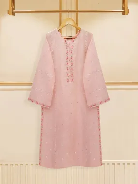 Agha Noor Peach Fine Jacquard Shirt