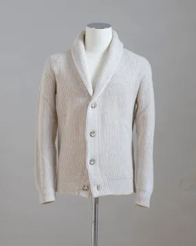 Altea Wool & Cashmere Shawl Cardigan / Light Beige