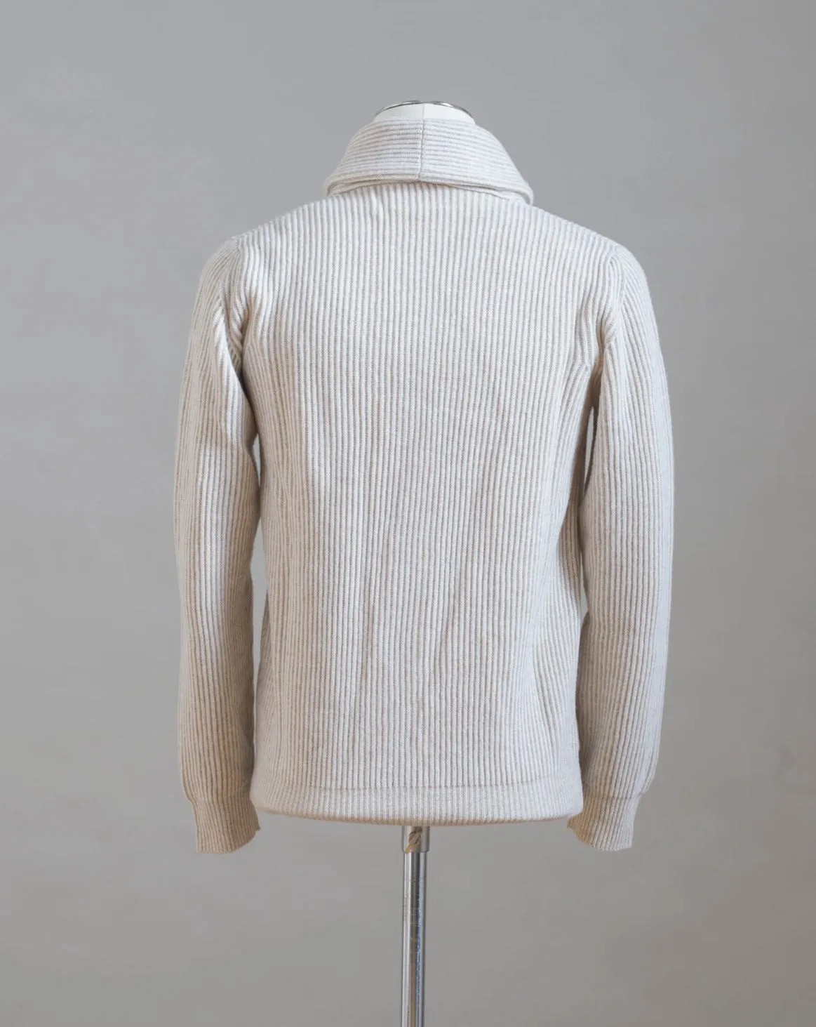 Altea Wool & Cashmere Shawl Cardigan / Light Beige