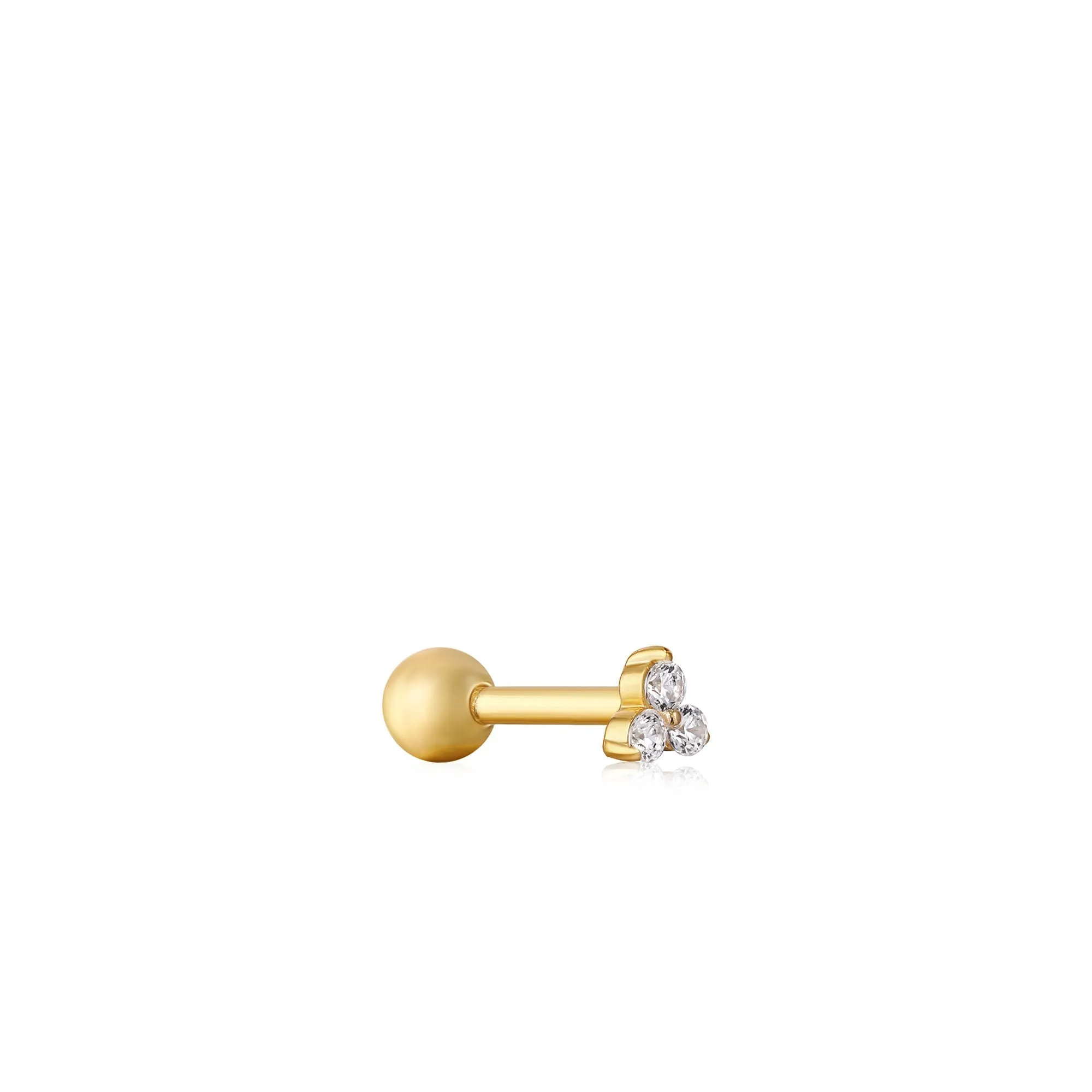 Ania Haie Gold Trio Sparkle Barbell Single Earring