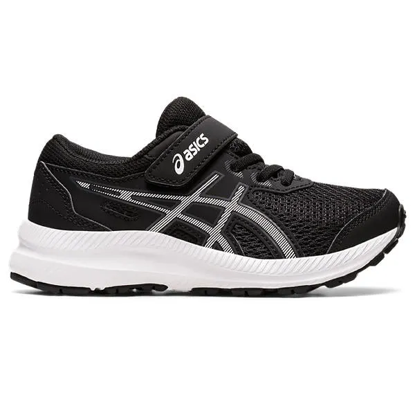 Asics Contend 8 PS Kids Black White   