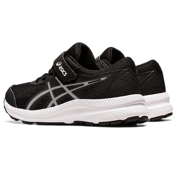 Asics Contend 8 PS Kids Black White   