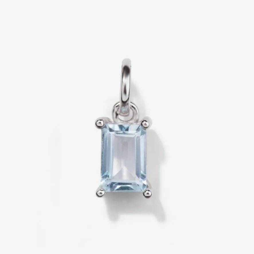 Birthstone Silver Charms