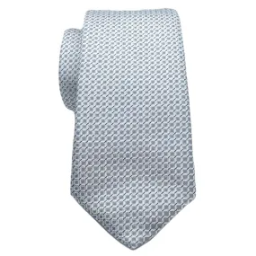 Canali Silver Grey Silk Tie