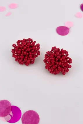 Clip On Pom Earrings