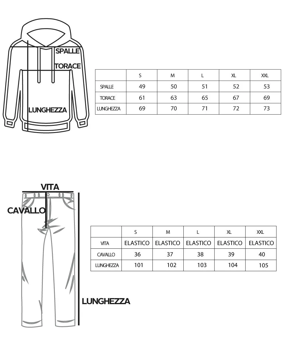 Completo Tuta Uomo Cotone Bianco Oversize Relaxed Fit Felpa Con Colletto Pantaloni GIOSAL-OU2234A