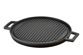 ENAMELED CAST IRON REVERSIBLE GRILL/GRIDDLE ECO W/ HANDLES - 34 CM / 13.39