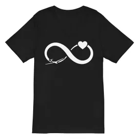 Infinity Heart and Sailplane - Herren V-Neck Shirt