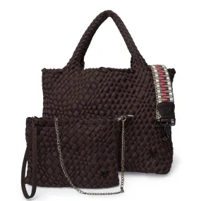 London Large Woven Tote - Espresso