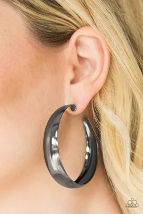 Paparazzi Accessories  - Gypsy Goals #E82 Peg - Black Earrings