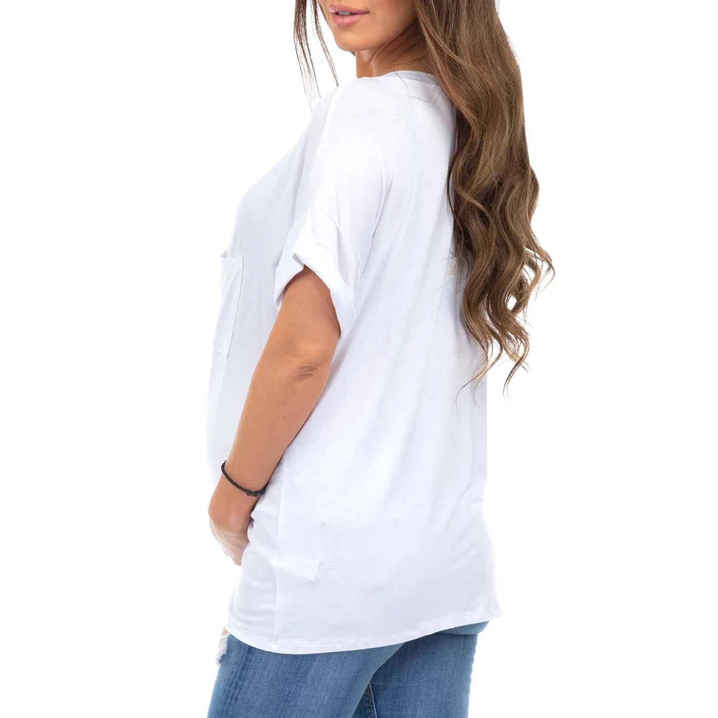 V-Neck Maternity Tshirt with Front Pocket