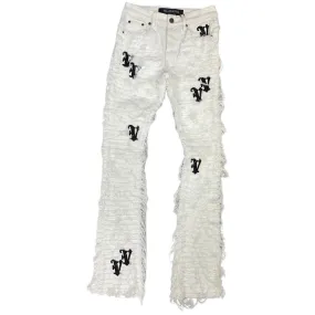 Valabasas “V-Ironic” White Black Stacked Jeans